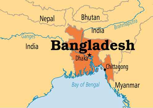 نقشه بنگلادش