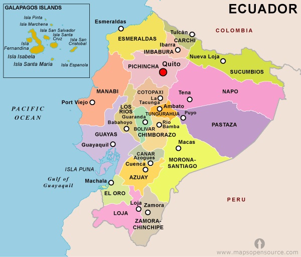 نقشه اکوادور