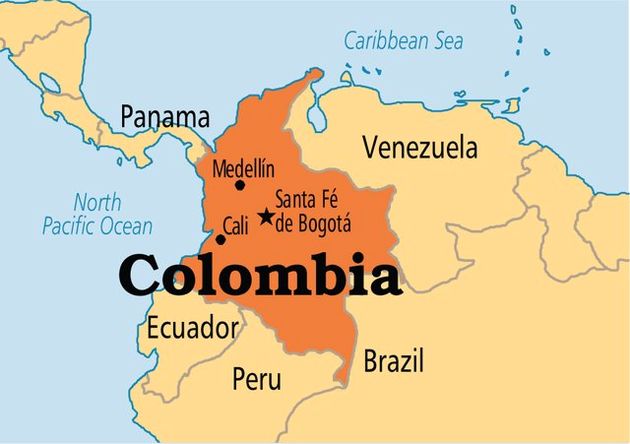نقشه کلمبیا