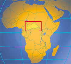 نقشه جمهوری آفریقای مرکزی