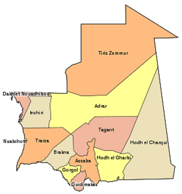 نقشه موریتانی