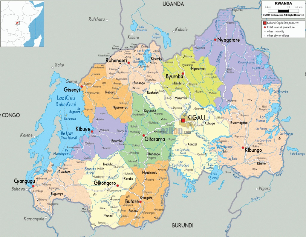 نقشه رواندا