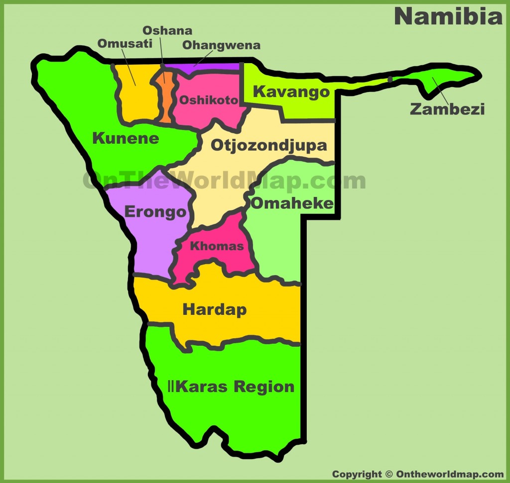 نقشه نامیبیا