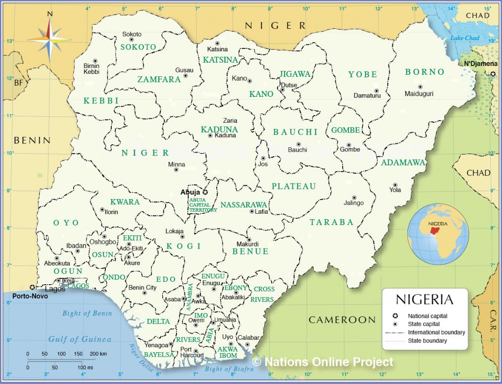 نقشه نیجریه